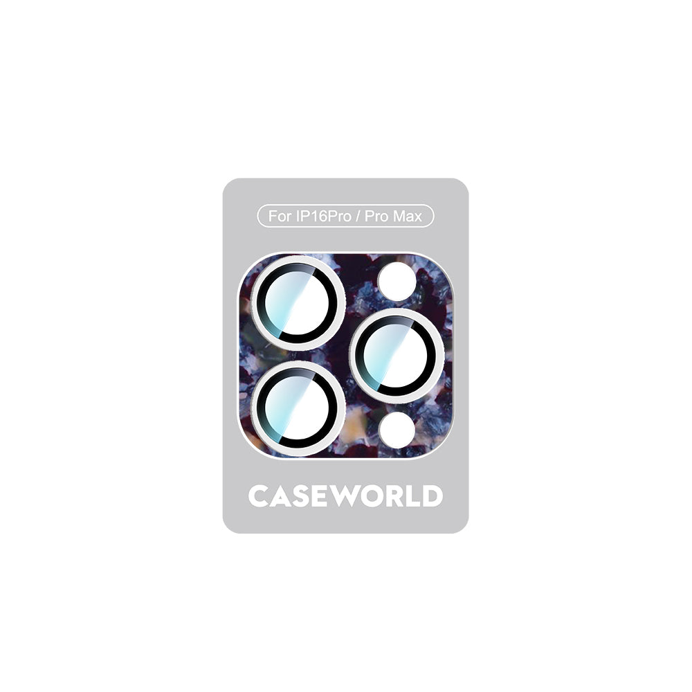 Apple iPhone 16 Pro CaseWorld Crystal Color Serisi Full Kamera Lens Koruyucu Kahverengi