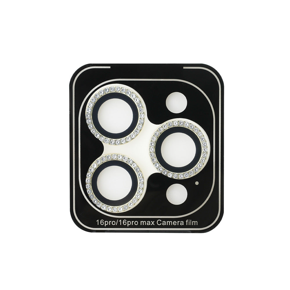 Apple iPhone 16 Pro Guess Orjinal Lisanslı Rhinestone Ekran Koruyucu + Lens Koruyucu 2in1 Aksesuar Seti Gümüş