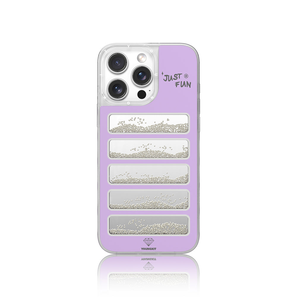 Apple iPhone 16 Pro Kılıf Aynalı ve Boncuklu Tasarım Youngkit Jump Serisi Kapak Açık Yeşil