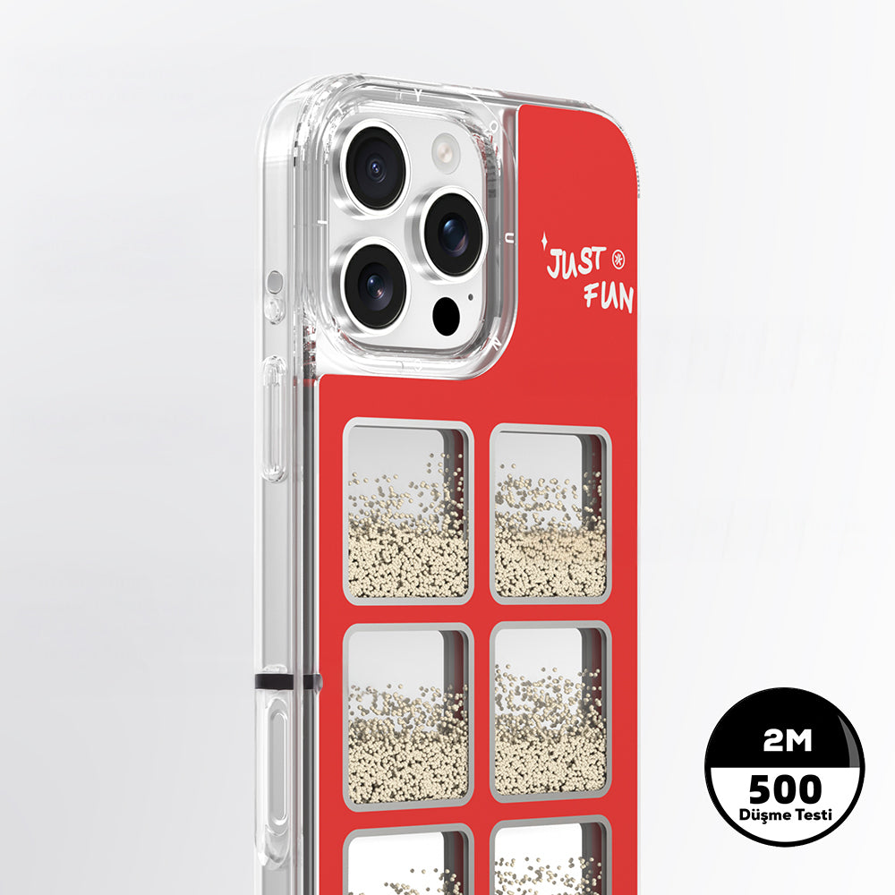 Apple iPhone 16 Pro Kılıf Aynalı ve Boncuklu Tasarım Youngkit Spirit Serisi Kapak Mürdüm