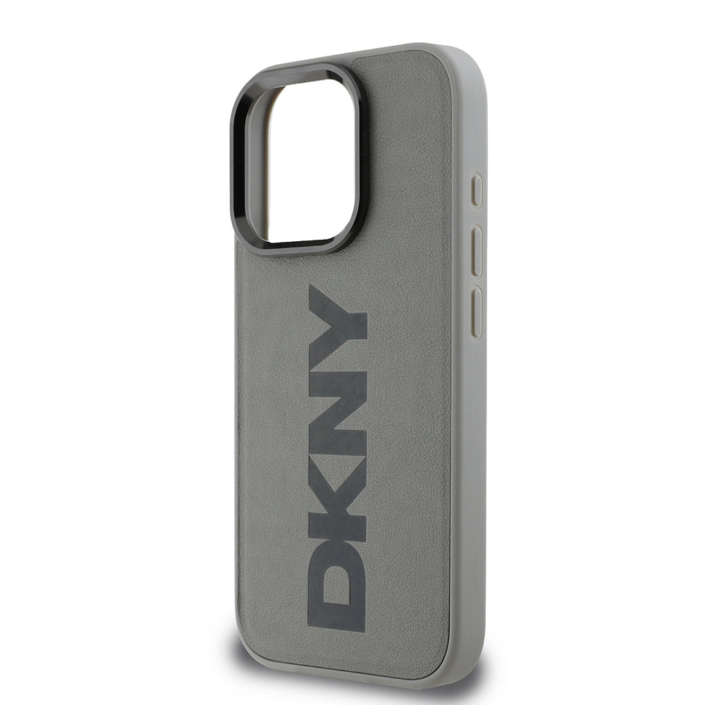 Apple iPhone 16 Pro Kılıf DKNY Orjinal Lisanslı M-safe Şarj Özellikli PU Deri Plain Kapak Kahverengi