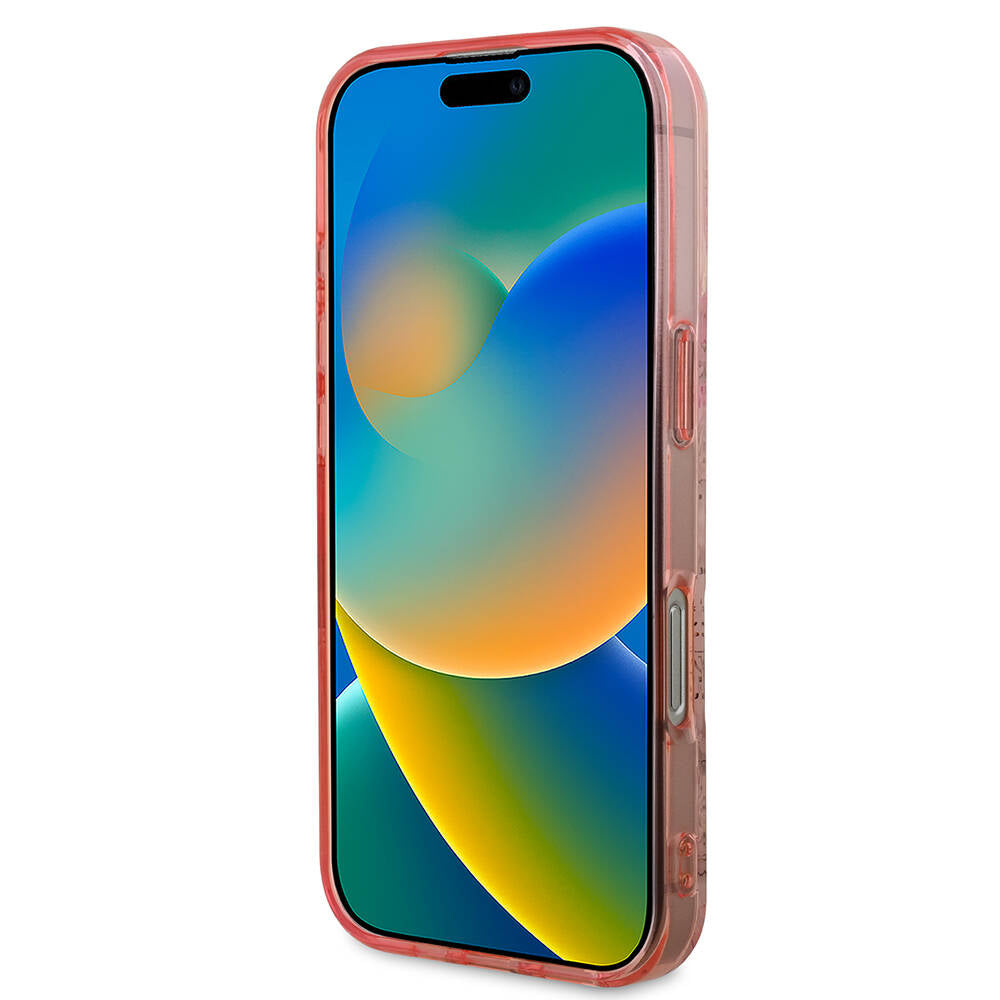 Apple iPhone 16 Pro Kılıf Guess Orjinal Lisanslı M-safe Şarj Özellikli Flower Tonal Circle Kapak Yeşil