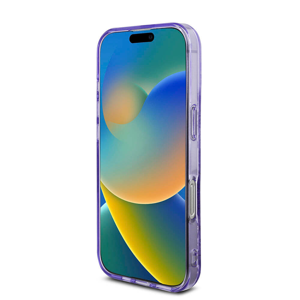 Apple iPhone 16 Pro Kılıf Guess Orjinal Lisanslı M-safe Şarj Özellikli IML Baskılı Çiçek İnci Bileklikli Kapak Yeşil