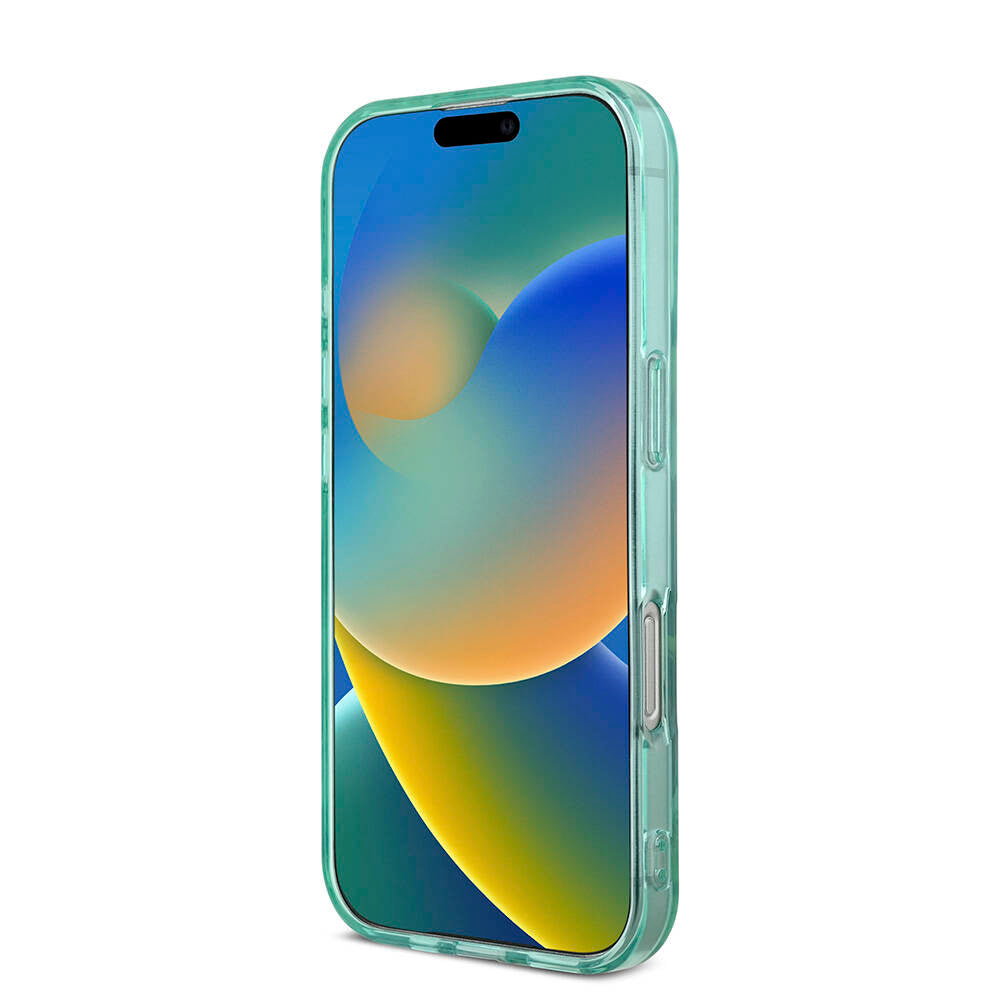 Apple iPhone 16 Pro Kılıf Guess Orjinal Lisanslı M-safe Şarj Özellikli IML Baskılı Jungle Ring Kapak Mor