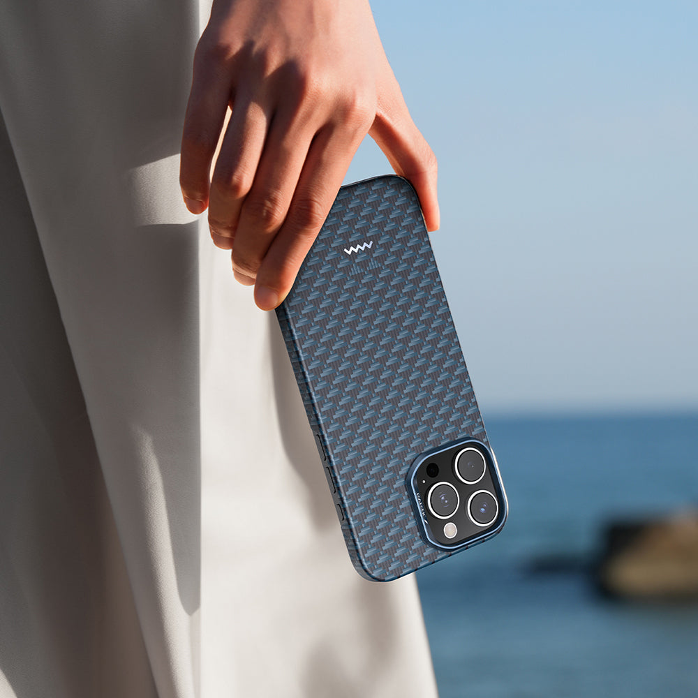 Apple iPhone 16 Pro Kılıf M-safe Şarj Özellikli Raptic Aramid Skin Origin Serisi Kapak Kahverengi