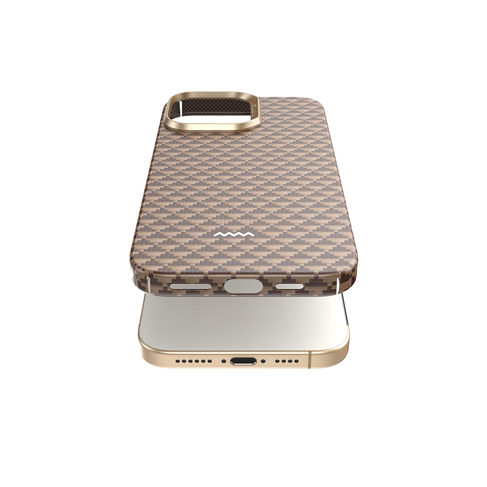 Apple iPhone 16 Pro Kılıf M-safe Şarj Özellikli Raptic Aramid Skin Origin Serisi Kapak Kırmızı