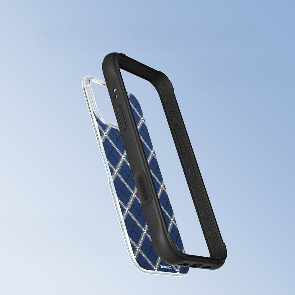 Apple iPhone 16 Pro Kılıf M-safe Şarj Özellikli Youngkit Argyle Serisi Kapak Pembe