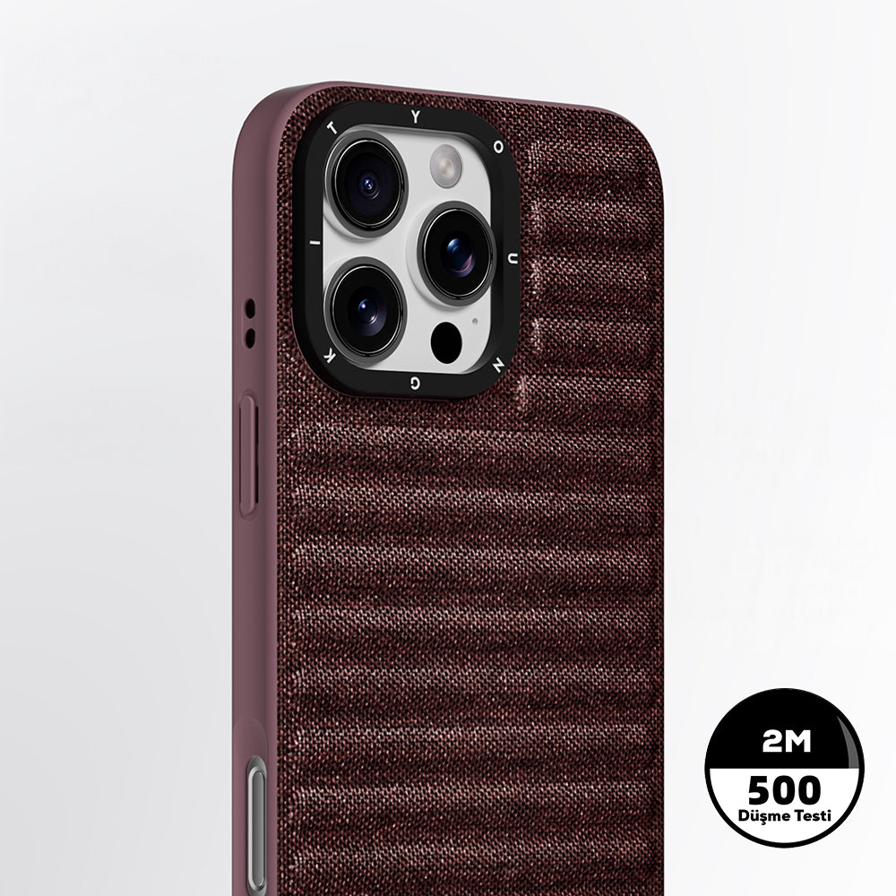 Apple iPhone 16 Pro Kılıf M-safe Şarj Özellikli Youngkit Canvas Serisi Kapak Siyah