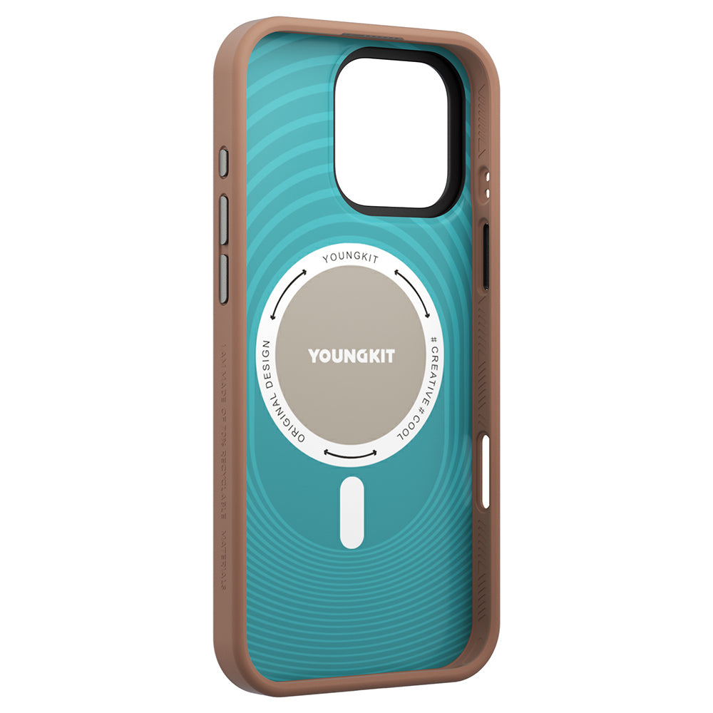 Apple iPhone 16 Pro Kılıf M-safe Şarj Özellikli Youngkit Dynamag Serisi Kapak Siyah