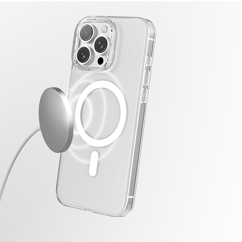 Apple iPhone 16 Pro Kılıf M-safe Şarj Özellikli Youngkit Ice Serisi Kapak Şeffaf