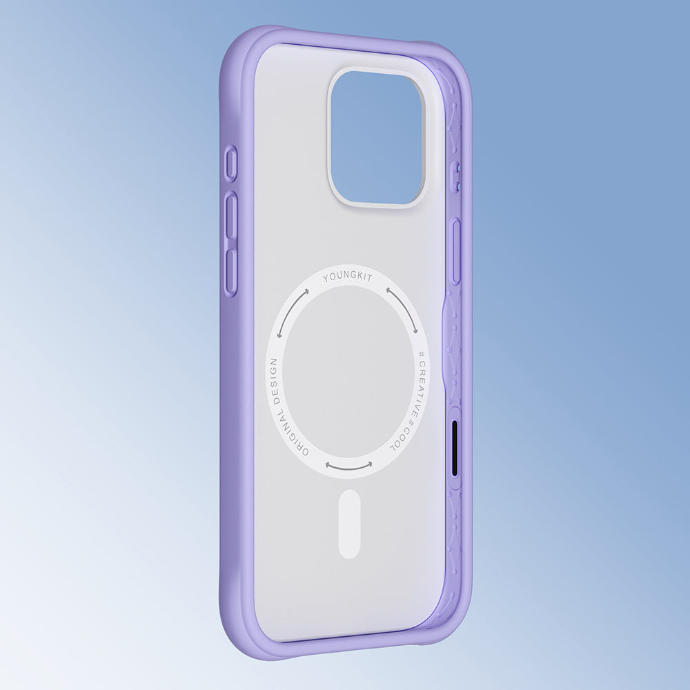 Apple iPhone 16 Pro Kılıf M-safe Şarj Özellikli Youngkit Macaroon Serisi Kapak Siyah