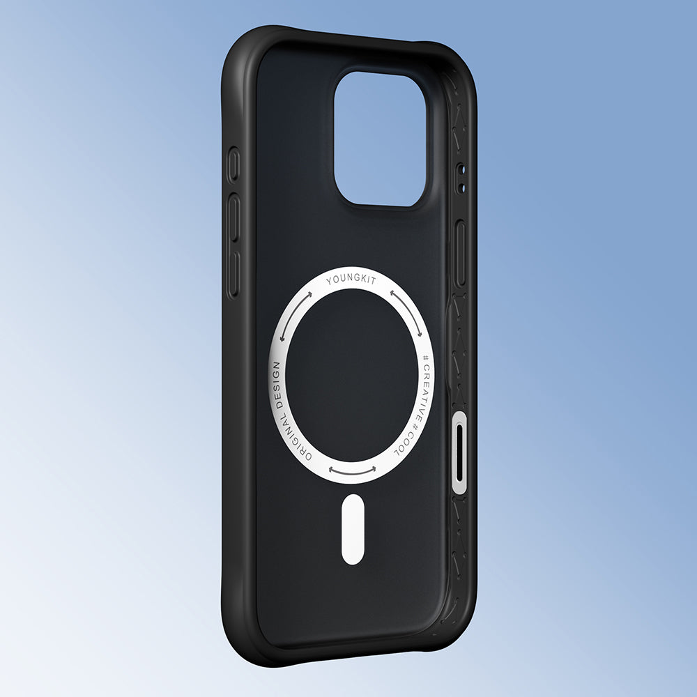 Apple iPhone 16 Pro Kılıf M-safe Şarj Özellikli Youngkit Macaroon Serisi Kapak Sarı