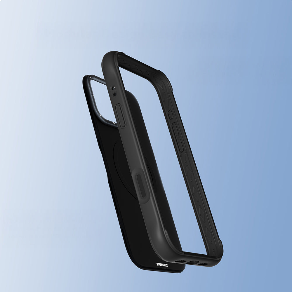 Apple iPhone 16 Pro Kılıf M-safe Şarj Özellikli Youngkit Macaroon Serisi Kapak Mavi