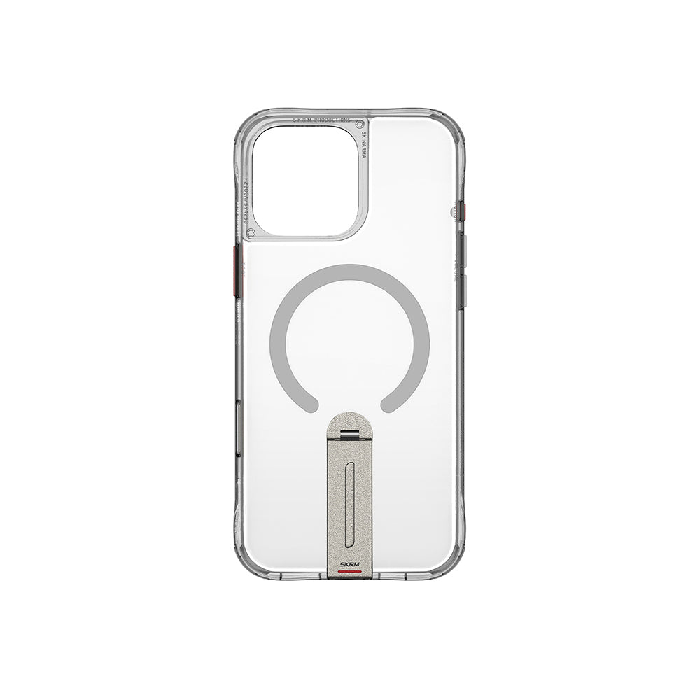 Apple iPhone 16 Pro Kılıf M-safe Şarj Özellikli 360 Derece Dönebilen Standlı Skinarma Helix Kapak Şeffaf