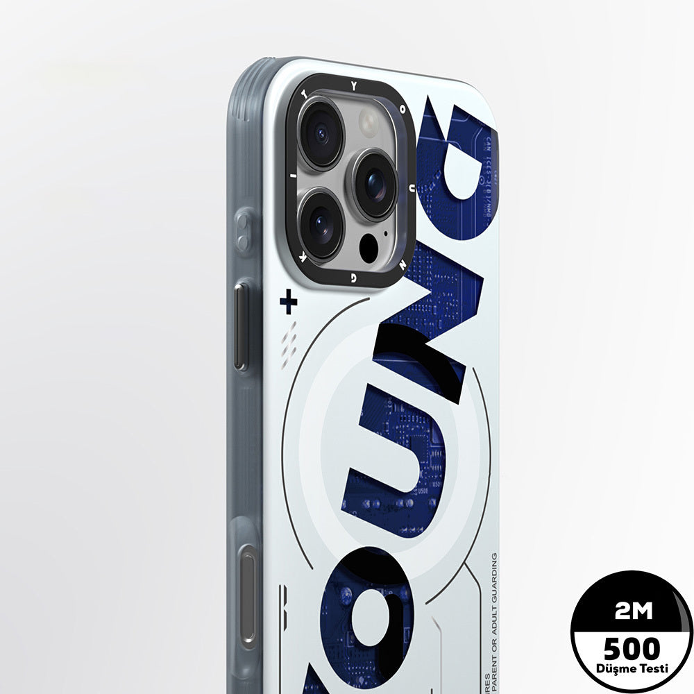 Apple iPhone 16 Pro Kılıf M-safe Şarj Özellikli Airbagli Çift Katmanlı Youngkit Future Serisi Kapak Yeşil