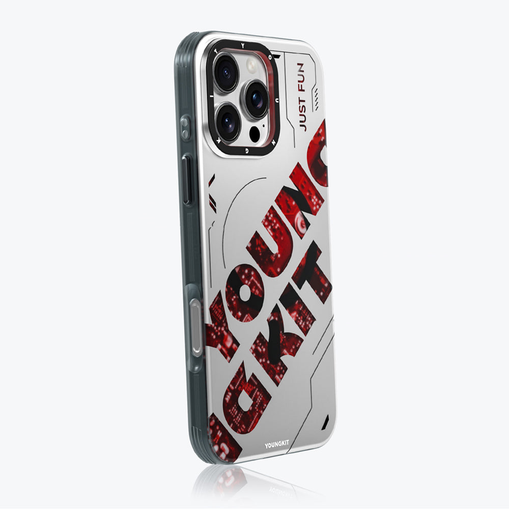 Apple iPhone 16 Pro Kılıf M-safe Şarj Özellikli Airbagli Çift Katmanlı Youngkit Future Serisi Kapak Yeşil