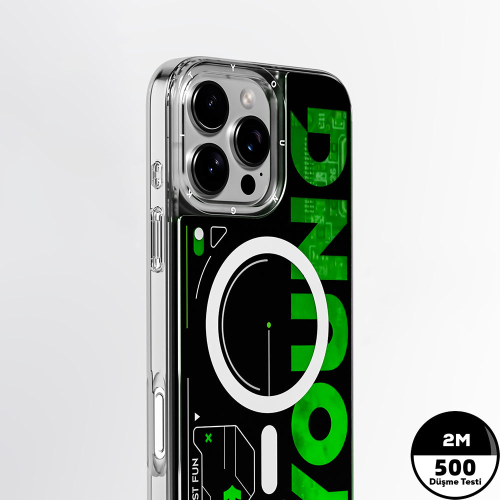 Apple iPhone 16 Pro Kılıf M-safe Şarj Özellikli Airbagli Çift Katmanlı Youngkit Future Streamer Serisi Kapak Mavi