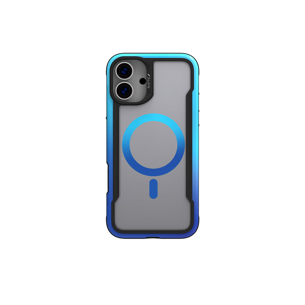 Apple iPhone 16 Pro Kılıf M-safe Şarj Özellikli Airbagli Raptic Shield 2.0 Serisi Şeffaf Arka Yüzey Kapak Turkuaz