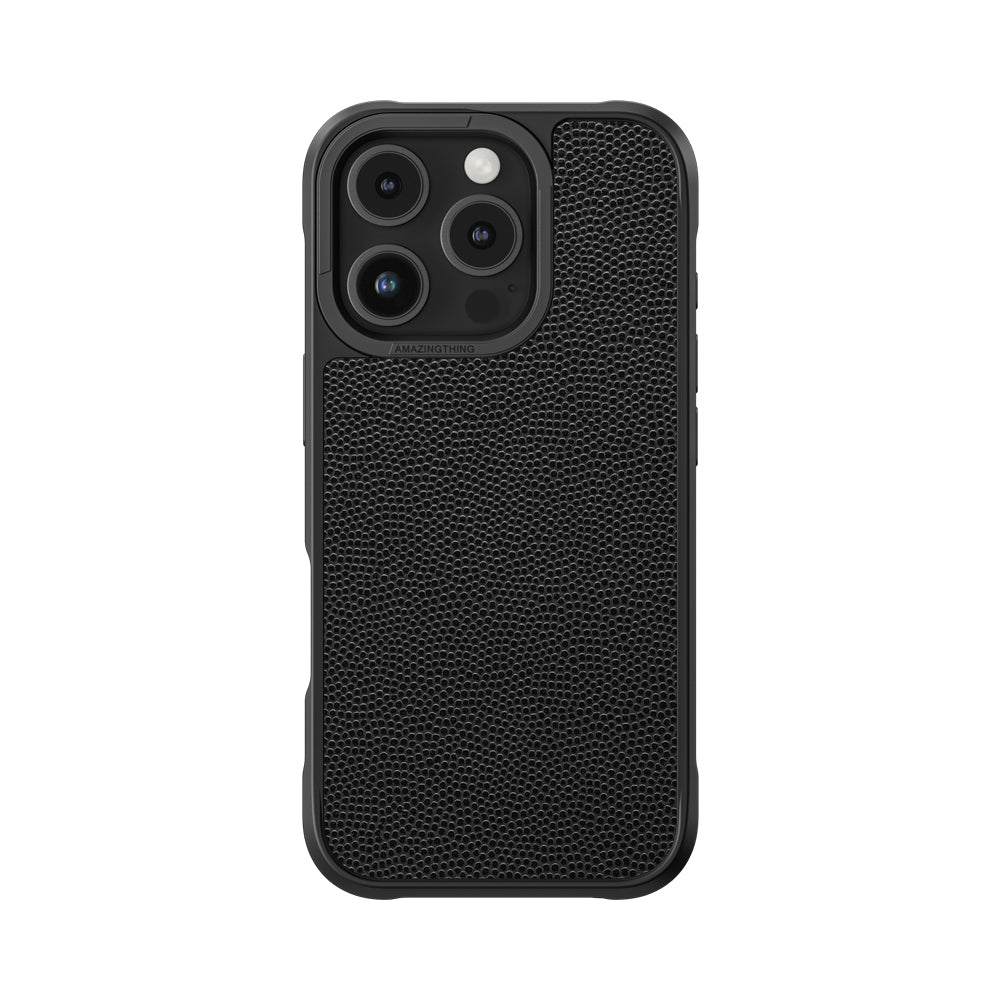 Apple iPhone 16 Pro Kılıf M-safe Şarj Özellikli Amazingthing Glamour Serisi Kapak Siyah