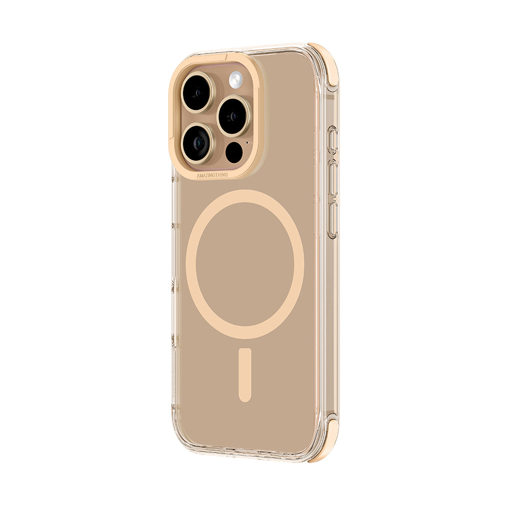 Apple iPhone 16 Pro Kılıf M-safe Şarj Özellikli Amazingthing Omni Serisi Kapak Rose Gold