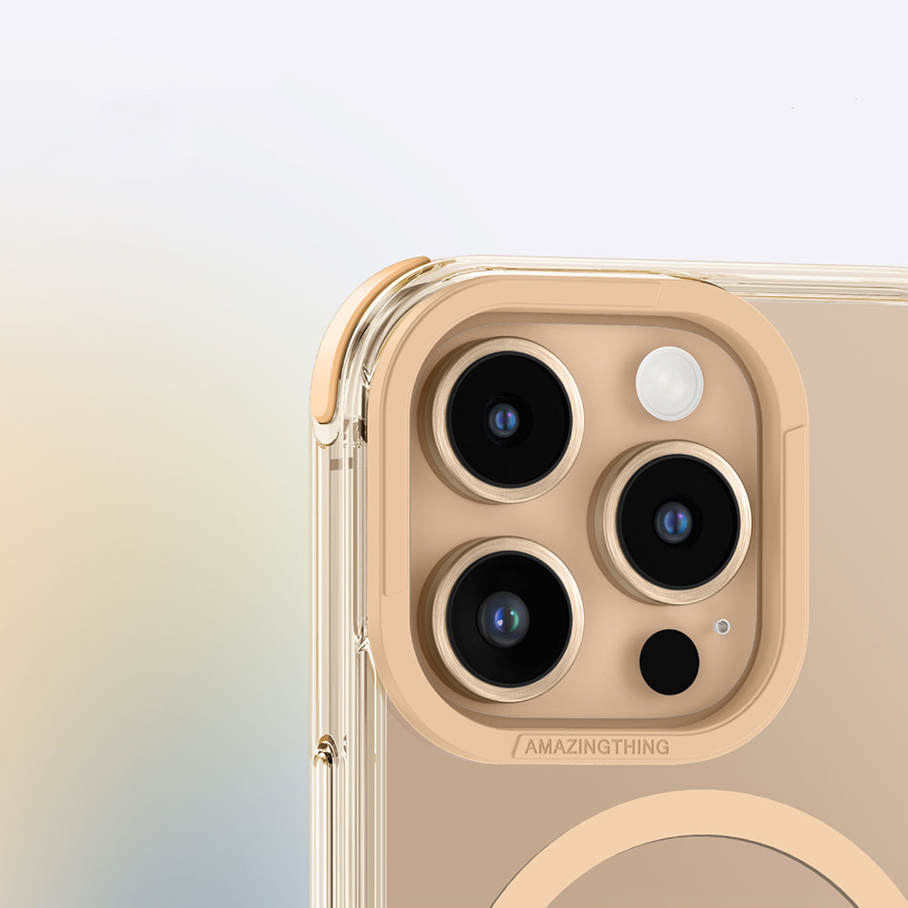 Apple iPhone 16 Pro Kılıf M-safe Şarj Özellikli Amazingthing Omni Serisi Kapak Rose Gold