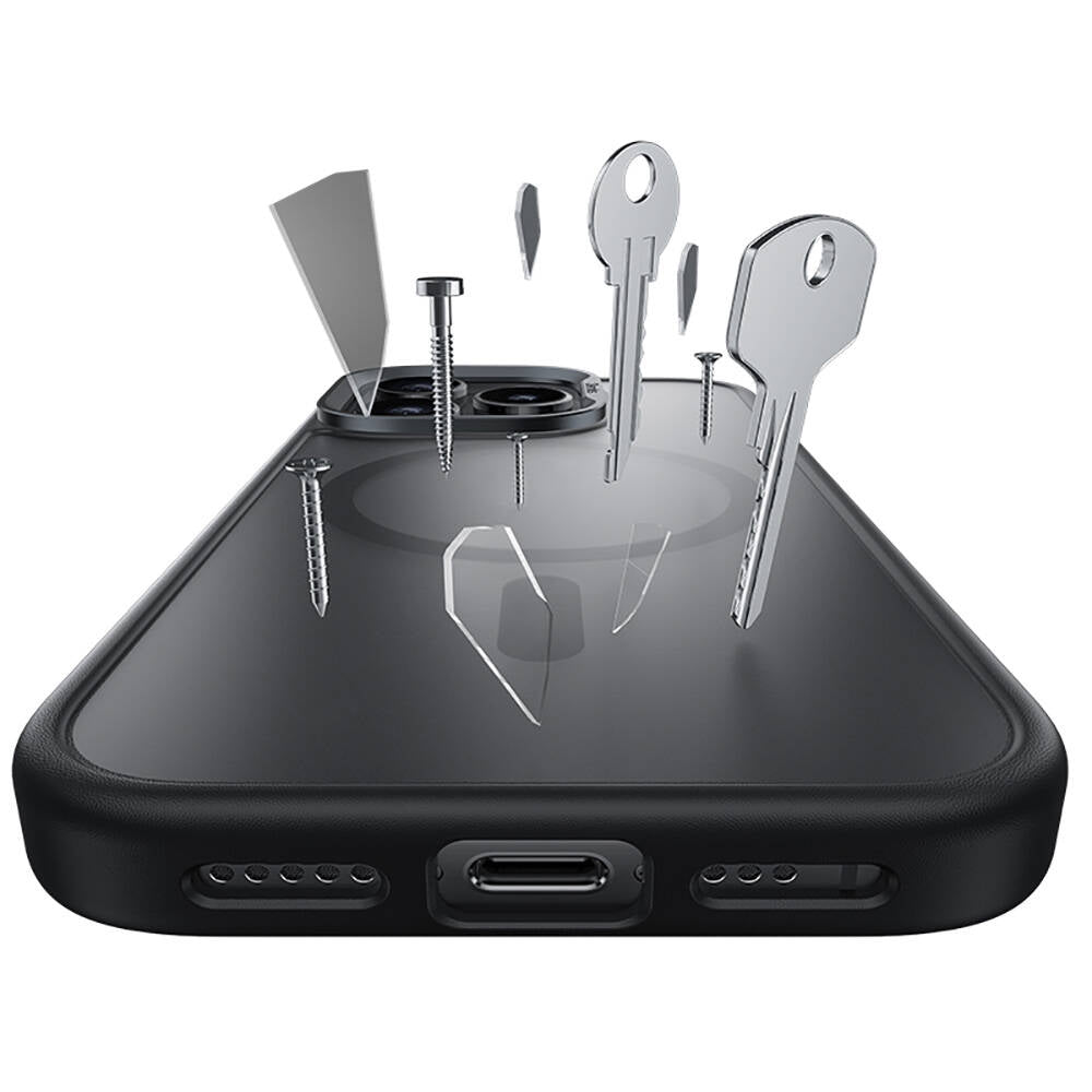 Apple iPhone 16 Pro Max Kılıf M-safe Şarj Özellikli Benks Mist Protective Kapak Siyah