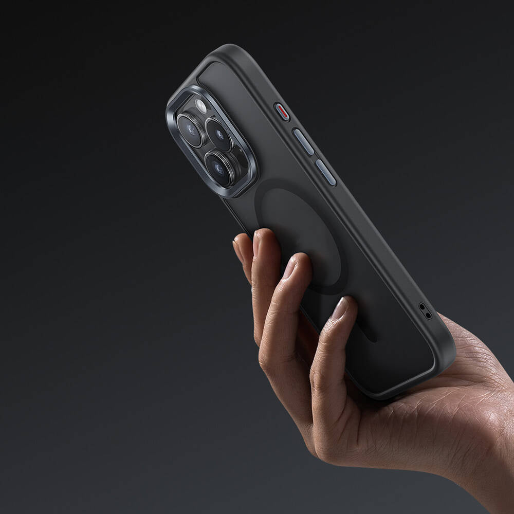 Apple iPhone 16 Pro Max Kılıf M-safe Şarj Özellikli Benks Mist Protective Kapak Siyah