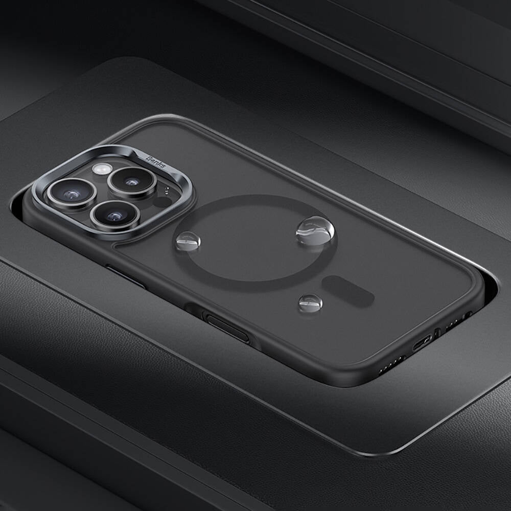 Apple iPhone 16 Pro Max Kılıf M-safe Şarj Özellikli Benks Mist Protective Kapak Siyah