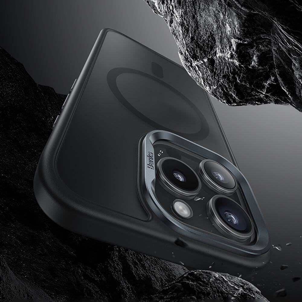 Apple iPhone 16 Pro Kılıf M-safe Şarj Özellikli Benks Mist Protective Kapak Siyah