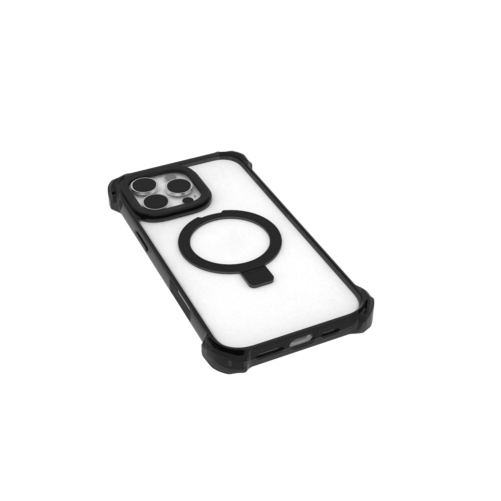 Apple iPhone 16 Pro Kılıf M-safe Şarj Özellikli Raptic Dual Serisi Şeffaf Standlı Kapak Şeffaf