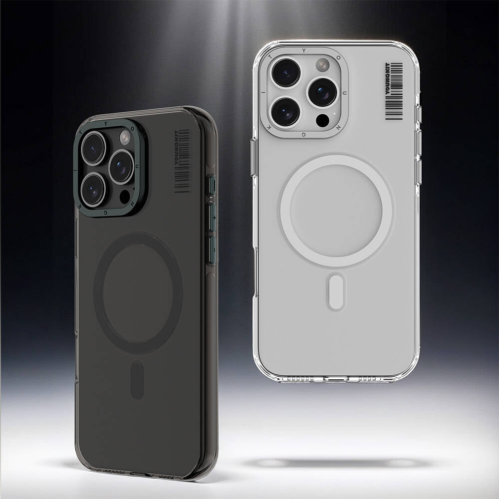 Apple iPhone 16 Pro Kılıf M-safe Şarj Özellikli Şeffaf Youngkit Crystal Shield Serisi Kapak Şeffaf