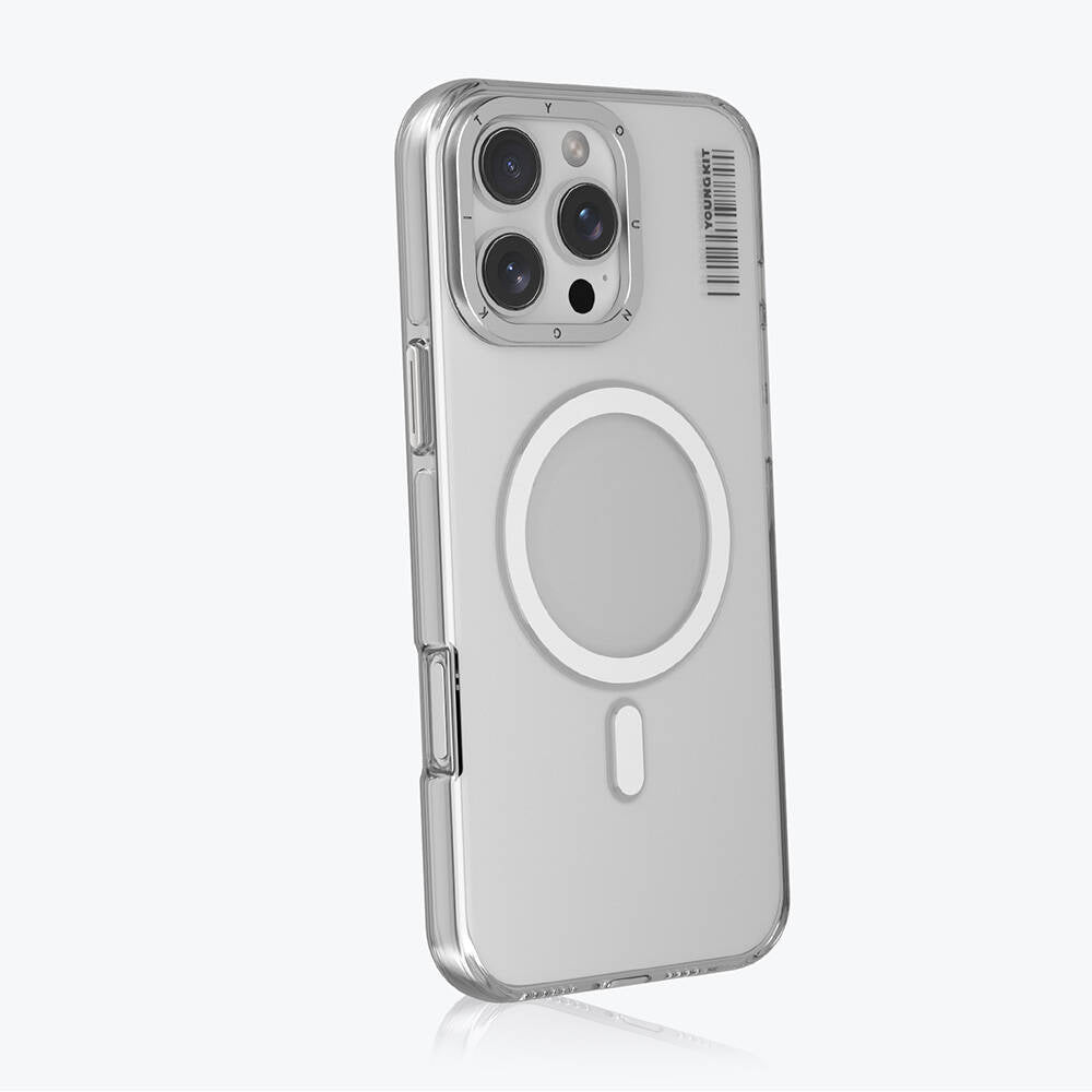 Apple iPhone 16 Pro Kılıf M-safe Şarj Özellikli Şeffaf Youngkit Crystal Shield Serisi Kapak Siyah