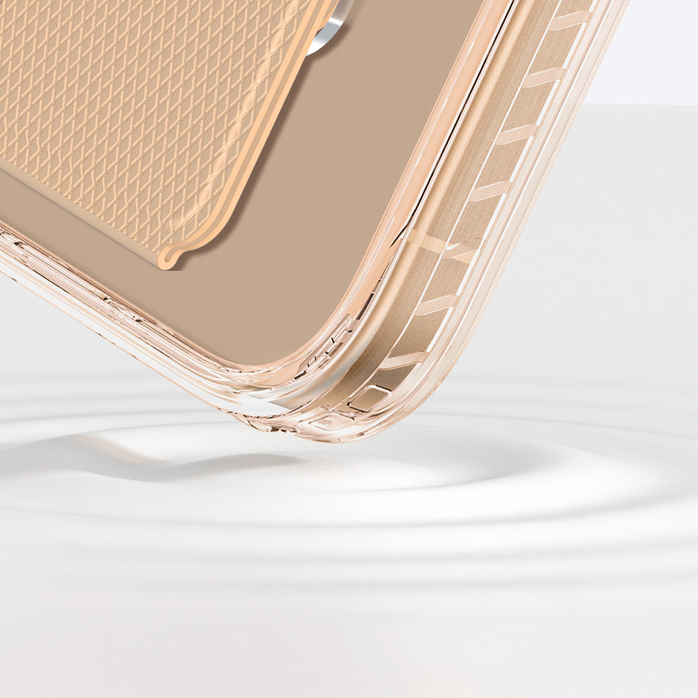 Apple iPhone 16 Pro Kılıf M-safe Şarj Özellikli Standlı Amazingthing Titan Pro Plus Kapak Rose Gold