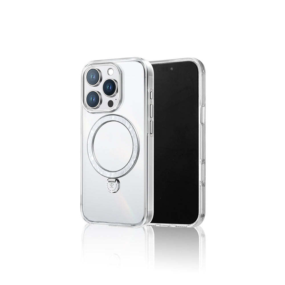 Apple iPhone 16 Pro Kılıf M-safe Şarj Özellikli Standlı Pynana Dancing Streamer Serisi Kapak Mor