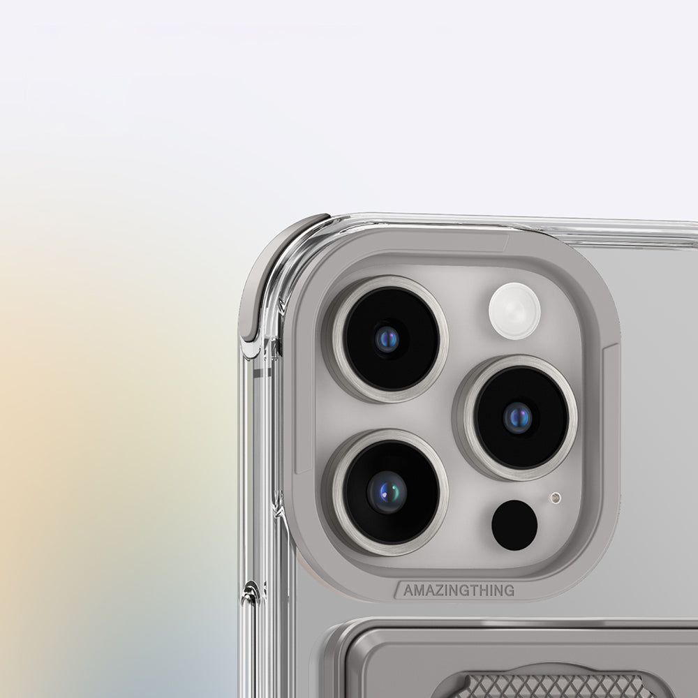 Apple iPhone 16 Pro Kılıf M-safe Şarj Özellikli Standlı Set Amazingthing Omni Adventure Serisi Kapak Rose Gold