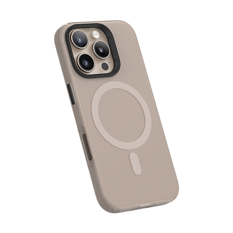 Apple iPhone 16 Pro Kılıf M-safe Şarj Özellikli Yeni Seri Benks Lucid Armor Kapak Gold