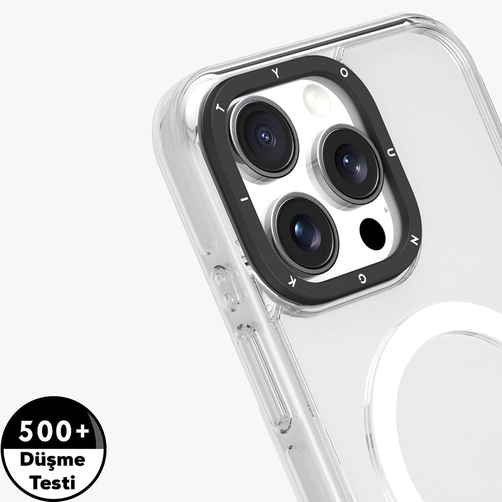 Apple iPhone 16 Pro Kılıf M-safe Şarj Özellikli YoungKit Crystal Color Serisi Kapak Şeffaf