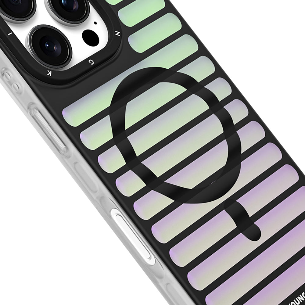 Apple iPhone 16 Pro Kılıf M-safe Şarj Özellikli Youngkit Geek Serisi Kapak Siyah