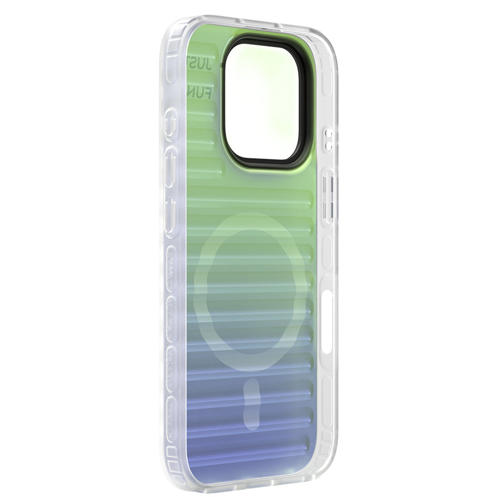 Apple iPhone 16 Pro Kılıf M-safe Şarj Özellikli Youngkit Geek Serisi Kapak Beyaz