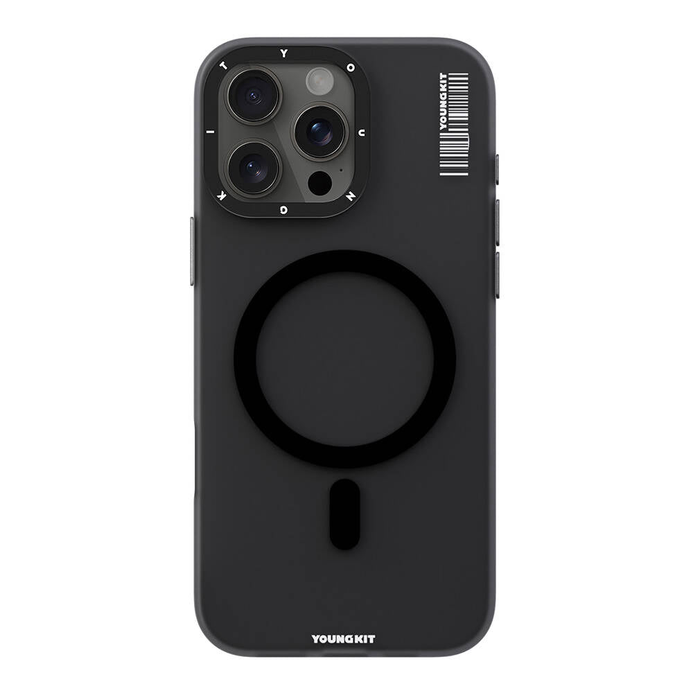 Apple iPhone 16 Pro Kılıf M-safe Şarj Özellikli Youngkit Hidden Sand Serisi Kapak Gold