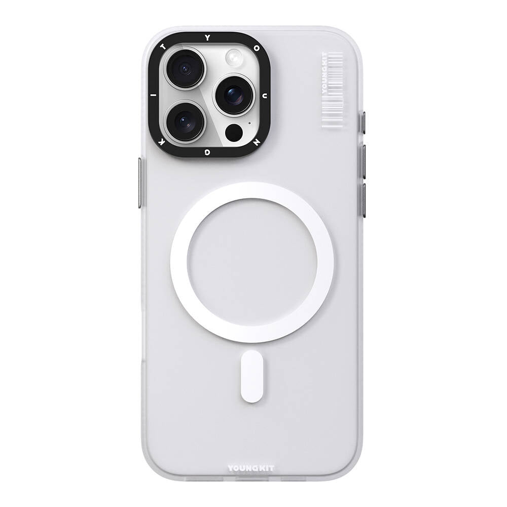 Apple iPhone 16 Pro Kılıf M-safe Şarj Özellikli Youngkit Hidden Sand Serisi Kapak Gold