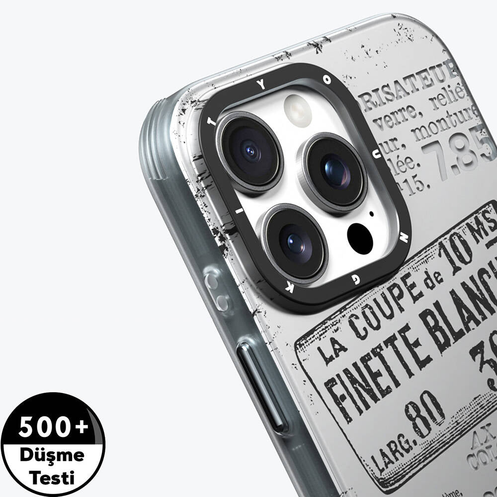 Apple iPhone 16 Pro Kılıf M-safe Şarj Özellikli Youngkit Literary Serisi Retro Magz Kapak Gri