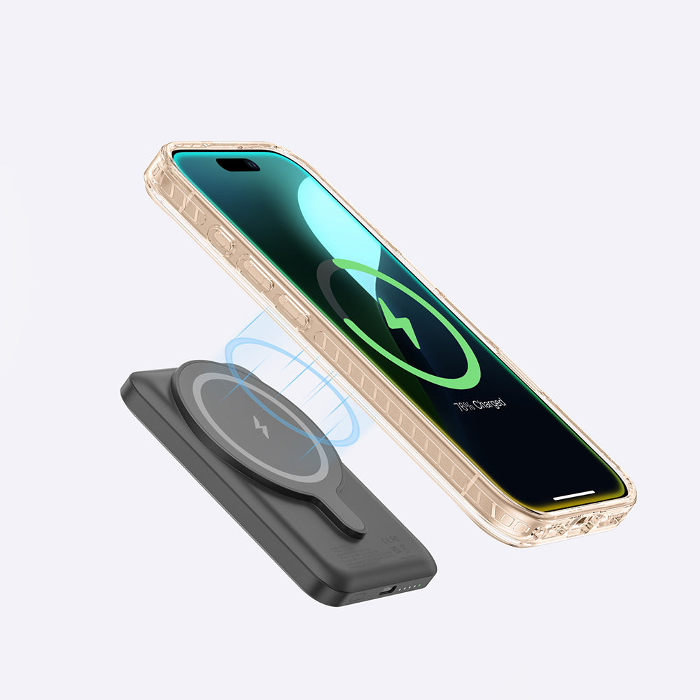 Apple iPhone 16 Pro Kılıf M-safe Şarj Özellikli Yüzük Standlı Amazingthing Titan Pro Serisi Kapak Gri