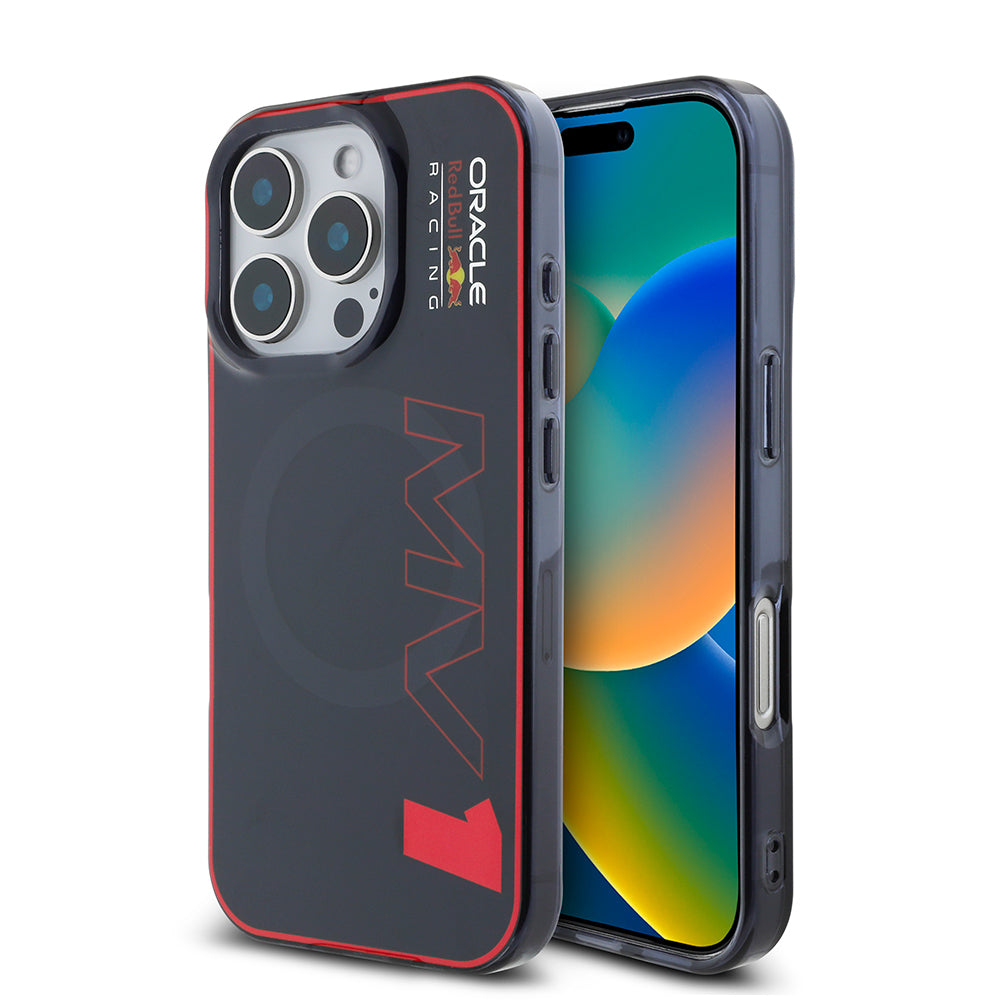 Apple iPhone 16 Pro Kılıf Redbull Orjinal Lisanslı M-safe Şarj Özellikli Çift Katmanlı Sert PC Büyük Boy MV Kapak Lacivert