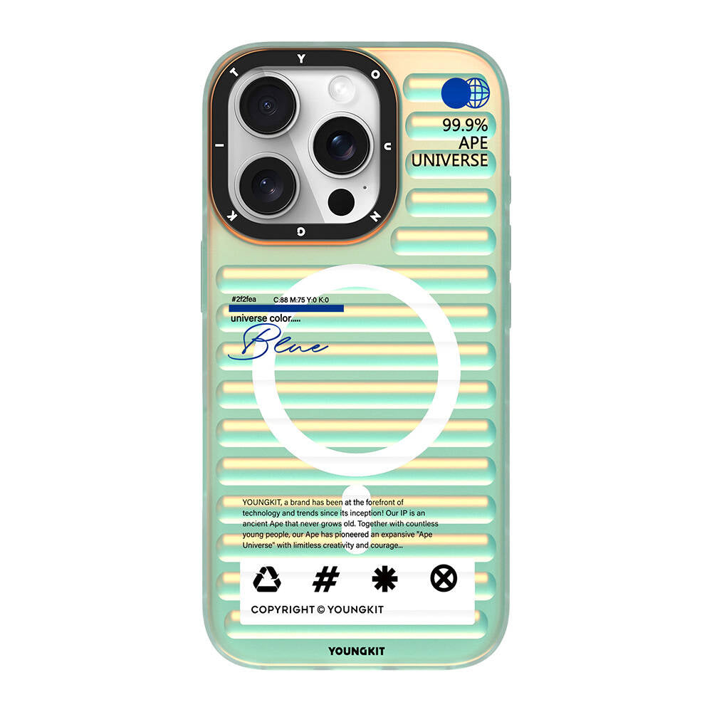 Apple iPhone 16 Pro M-safe Şarj Özellikli Youngkit Chameleon Serisi Kapak Kırmızı