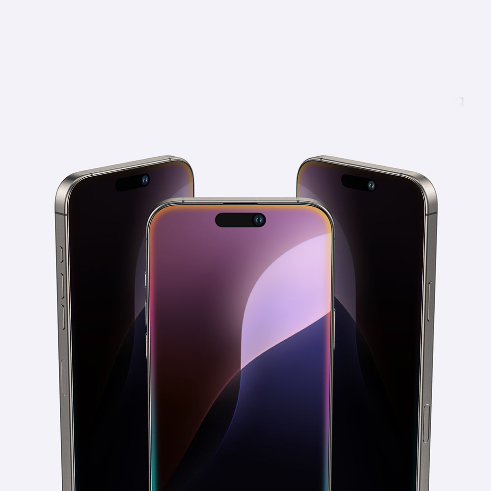 Apple iPhone 16 Pro Max Amazingthing Radix Privacy Parmak İzi Bırakmayan Temperli Cam Ekran Koruyucu Siyah