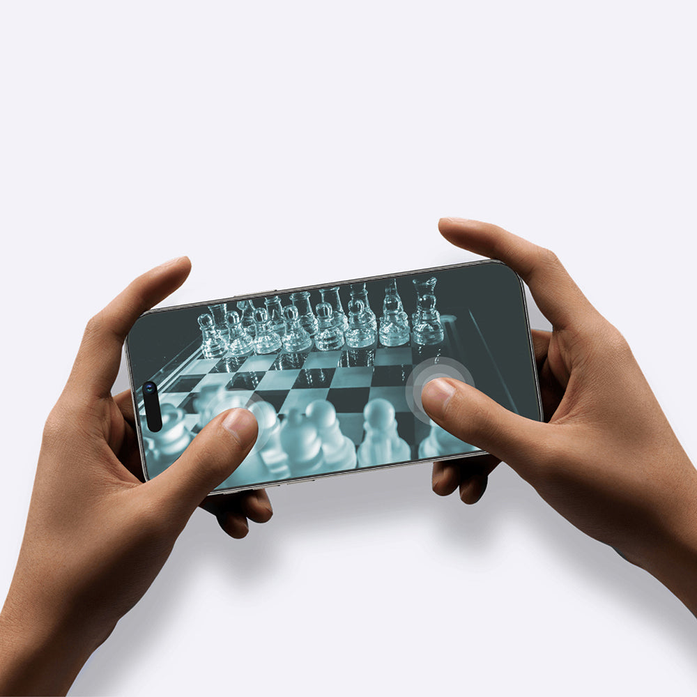 Apple iPhone 16 Pro Max Amazingthing Titan Mat Parmak İzi Bırakmayan Temperli Cam Ekran Koruyucu Siyah