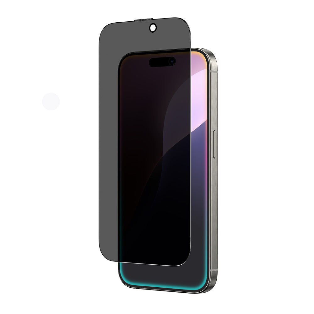 Apple iPhone 16 Pro Max Amazingthing Titan Privacy Parmak İzi Bırakmayan Temperli Cam Ekran Koruyucu Siyah