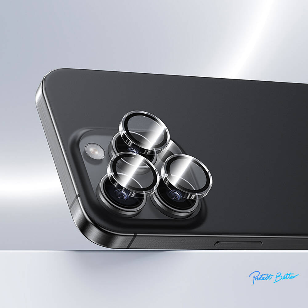 Apple iPhone 16 Pro Max Benks AR Glass Warrior Transparan Premium Cam Kamera Lens Koruyucu Şeffaf