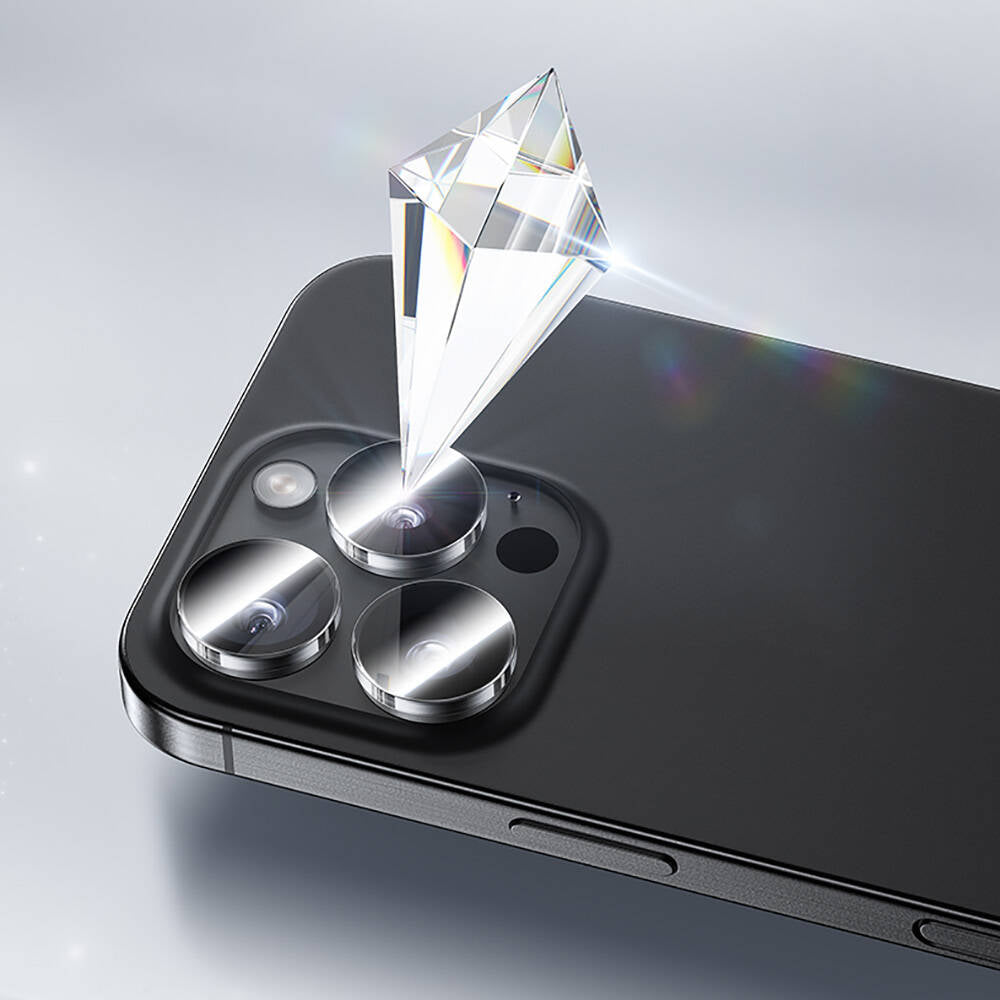 Apple iPhone 16 Pro Max Benks AR Glass Warrior Transparan Premium Cam Kamera Lens Koruyucu Şeffaf